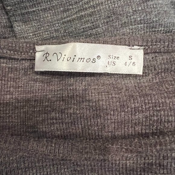 Anthropologie R. Vivomos Tie Front Midi Dress Purple Sz 4/6 - Picture 4 of 4